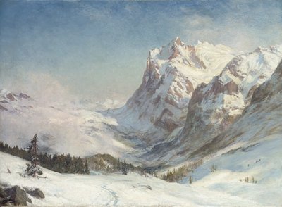 De Vallei van Grindelwald, Winter, 1916 door Ernest Albert Waterlow